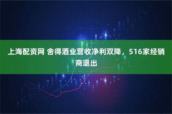 上海配资网 舍得酒业营收净利双降,516家经销商退出